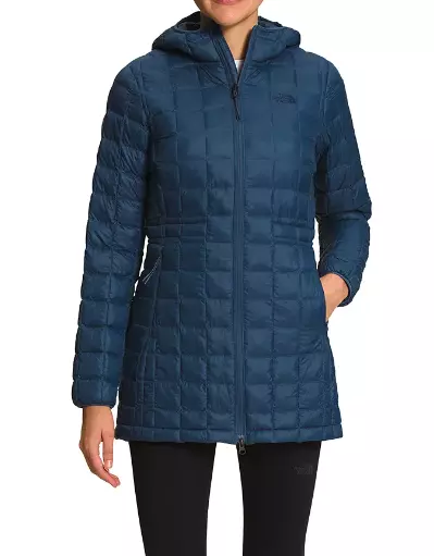 THE NORTH FACE ThermoBall™ Hooded Parka Coat Women's L Blue Full Zip Closure