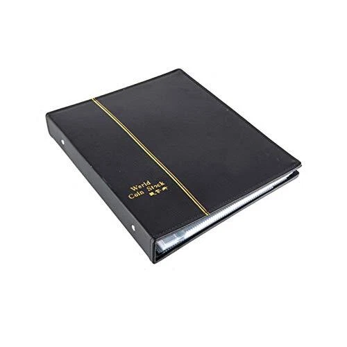 Meightai Leather 240-Pocket Paper Money Currency Album, 3-Ring Binder Currenc...