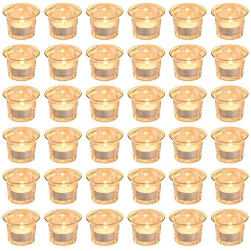 Tealight Holders Glass Votive Set of 36 Clear Tea Light Candle Holders Bulk