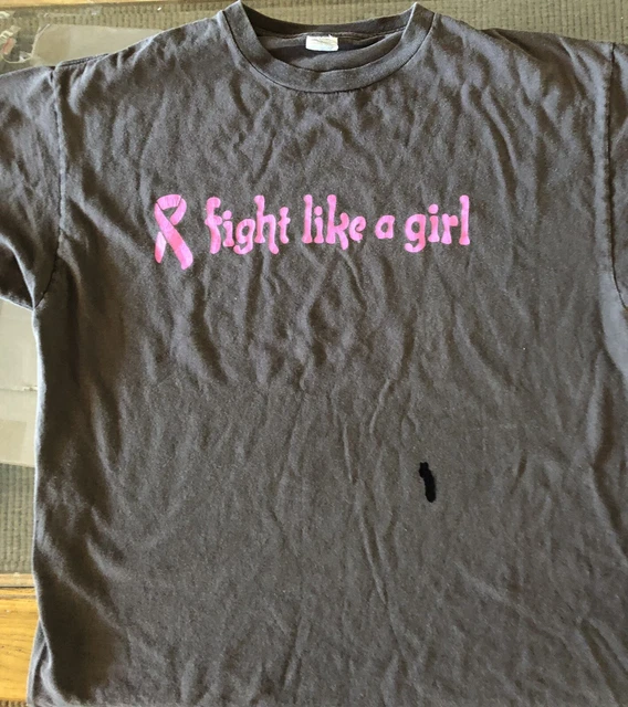 “Fight Like A Girl” American Cancer Society T-Shirt- Brown - Size Lg “Fight Like A Girl” American Cancer Society T-Shirt- Brown - Size Lg