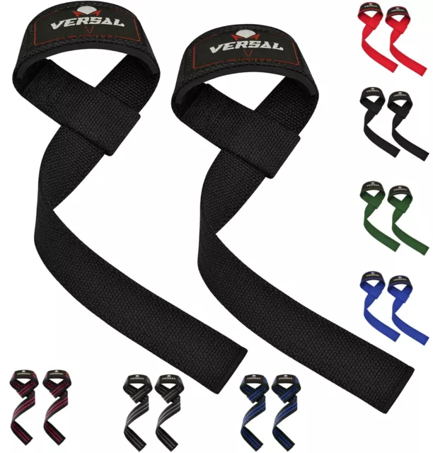 Weight Lifting Wrist Straps 5mm Support Hand Bar Wraps Gym Training Deadlift