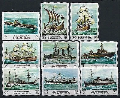 Fujeira 1968 Ships Sail Ship Boat Transport MNH Minr : 234 - 242