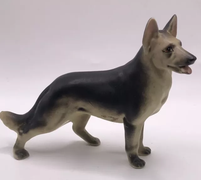 Vintage German Shepherd Figurine Dog Made In Japan