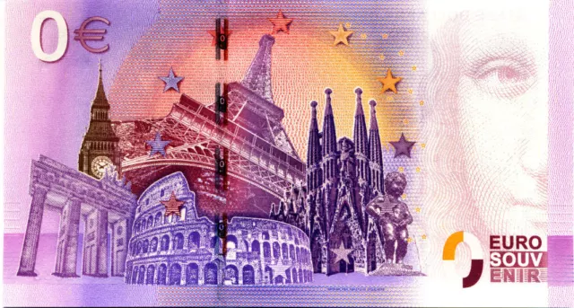 19 DONZENAC Chapelle des Pénitents, 2016, Billet Euro Souvenir 2