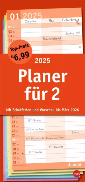Basic Planer für zwei 2025 | Kalender | Deutsch | Basic Planer Heye | 14 S.