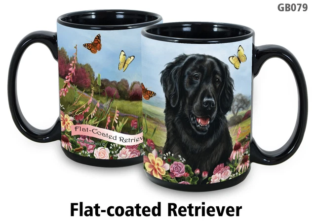 Garden Party Mug - Flat-Coated Retriever