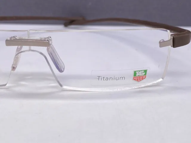 Tag Heuer Brille Herren Damen Randlos Braun Reflex TH 3502 Titan 3