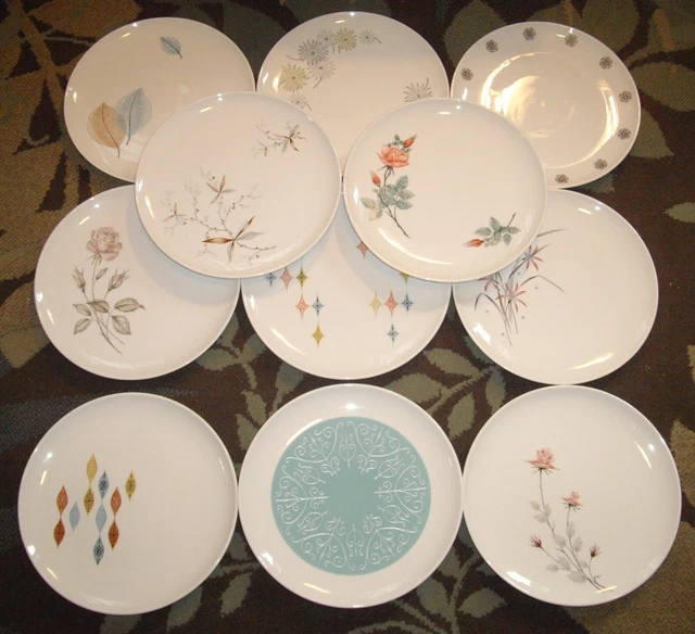 Vintage Syracuse China CAREFREE 10" Plate ~ U-PICK ~ Flame Lily Finesse Roses +