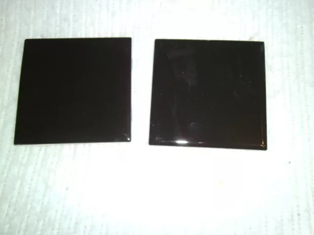 (1) Black Gloss Ceramic Tile Square 4.25 inch  4x4 American Olean 0049 Kohler