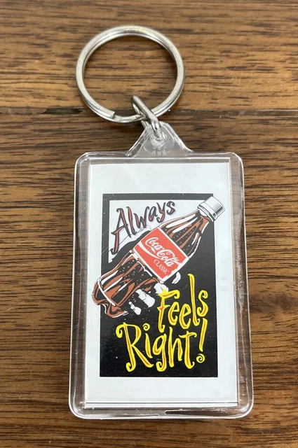 Cool Vintage Coca Cola Always Feels Right Coke Soda Advertising Keychain