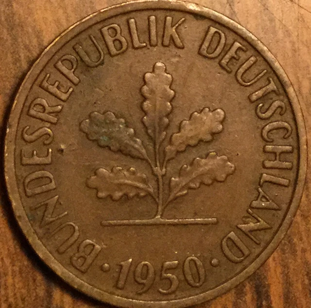1950 Germany 2 Pfennig Coin