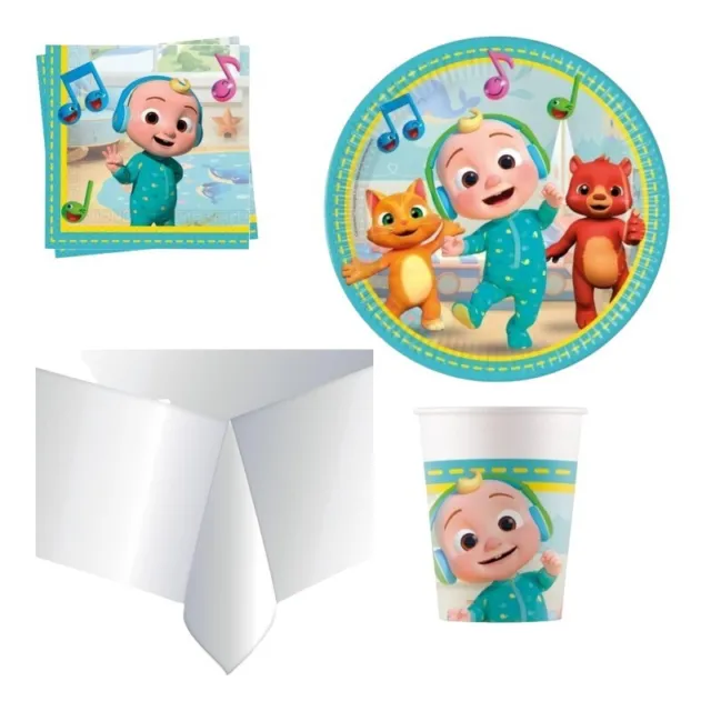 Kit compleanno Bambini a Tema Cocomelon Disney per 16 Persone  con balloon box 3