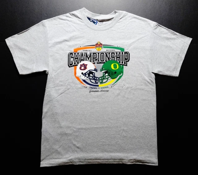 University of Oregon Ducks Auburn Tigers NCAA Football Shirt T Shirt 2011 BCS L