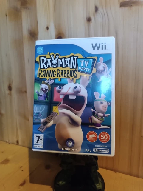Lot 4 Jeux Wii : Rayman Contre Les Lapins Crétins 1, 2, TV Party Et Aventure