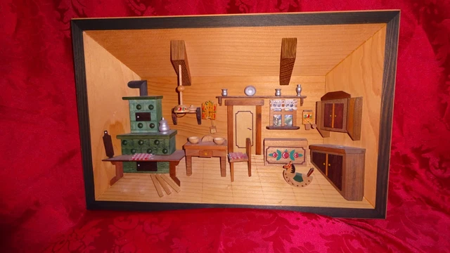 Original Seiffen * Wunderschönes 3D- Wandbild aus Holz * Volkskunst Erzgebirge