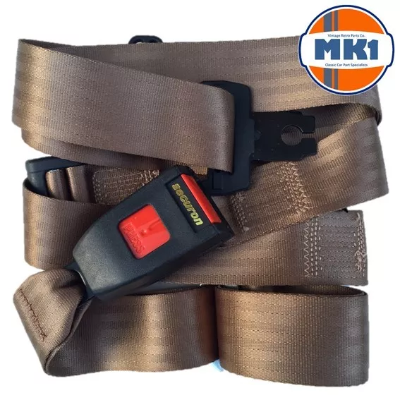 Securon 210 Brown Lap Seat Belt Universal Fitment Front Rear Bus Coach Camper