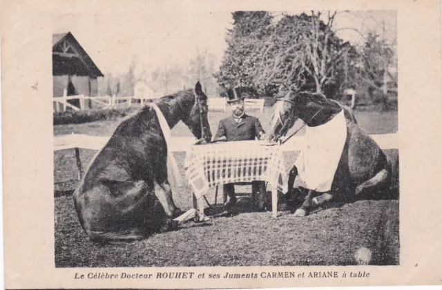 * LOT et GARONNE 47 * DURAS - Dr ROUHET ses juments Carmen et Ariane à table