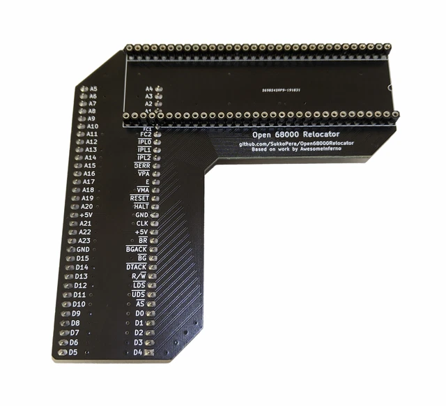 Nouveau Amiga 500 68000 Angle DIP CPU relocalisateur adaptateur TF530 TF520...