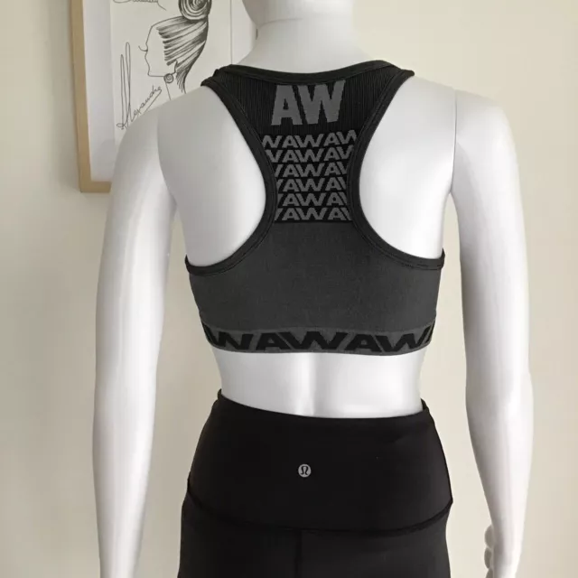 Authentic Alexander Wang Chained Fringe Tweed Black Top Bra Size 10 US