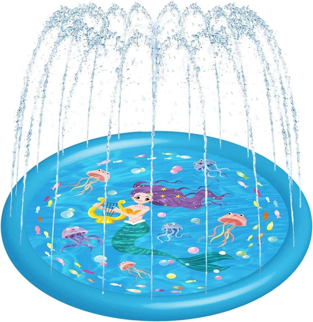HITOP Kids Sprinklers for Outside, Splash Pad for Toddlers & Baby Pool 3-in-1 6