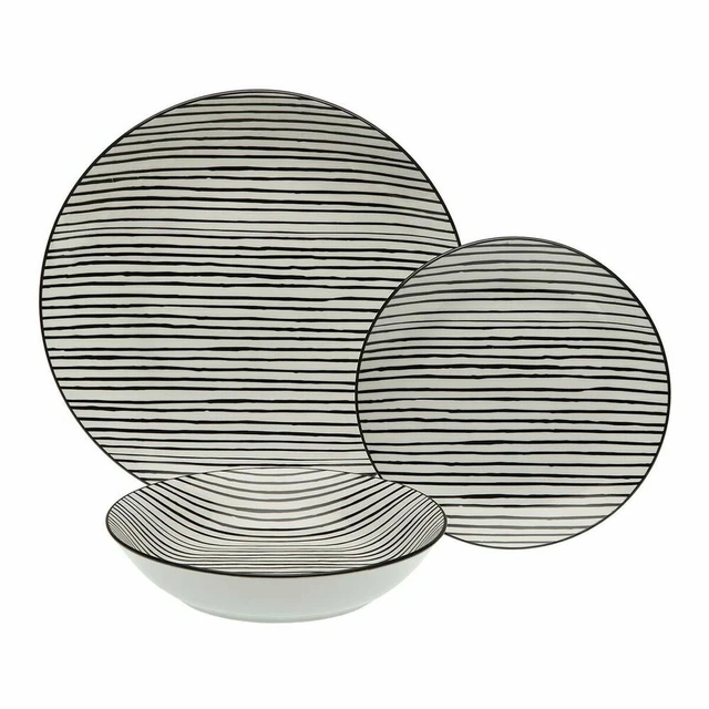 Set de Vajilla Versa Black Line Porcelana [18 Piezas] [18 pcs]