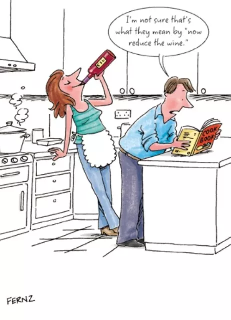 NOW REDUCE THE Wine Funny Birthday Greeting Card Fernz Humour