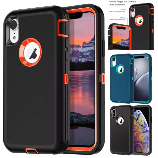 Shockproof Heavy Duty Tough Rugged Protective Case Cover For iPhone 15 XR/XS Max