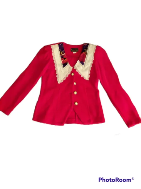 Matthew & David Vintage Womens Sweater Red Size  6 Petite NWT