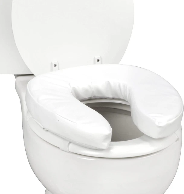 Coussin de toilette à siège surélevé en mousse rembourrée extra confort...