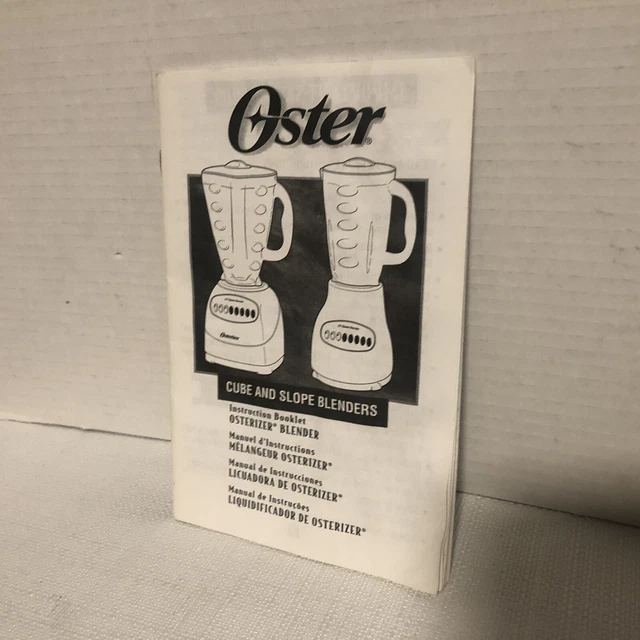 FOLLETO DE INSTRUCCIONES para licuadoras Oster de cubo y pendiente