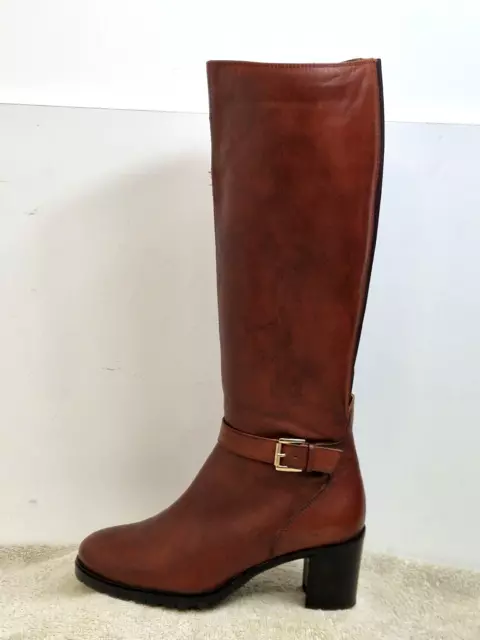 Dune London ,Tyrel' Ladies Knee High Boots Leather Brown Zip UK 7 EU 40