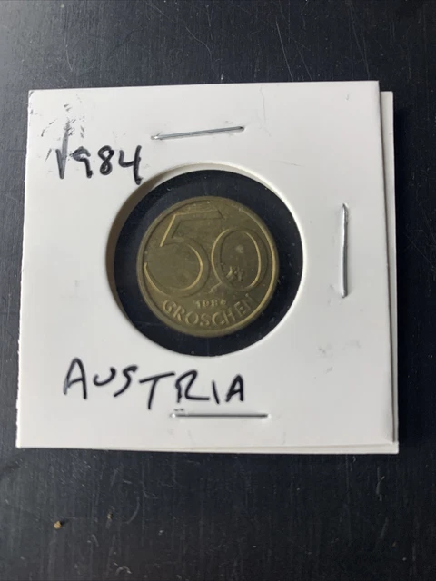 1984 Fifty  50 Groschen 50c Cold War Coin Austria Cold War Coin