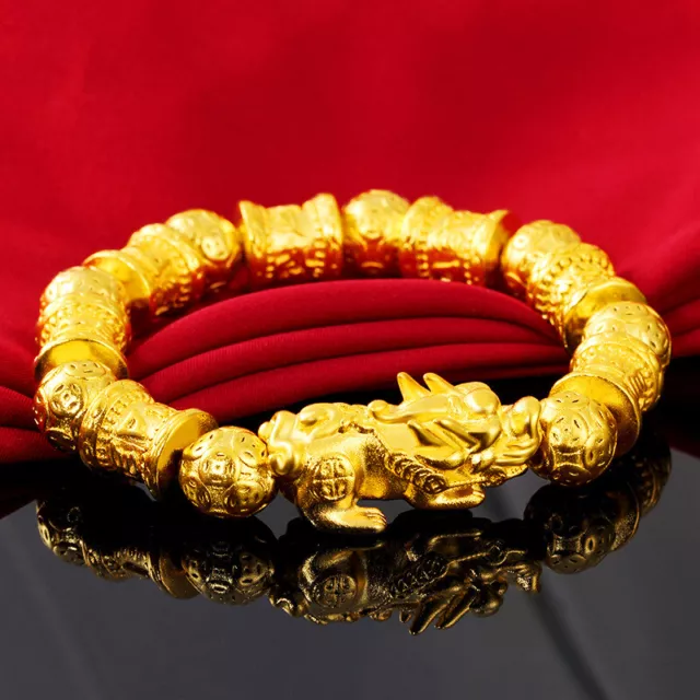 Couple  brave troops 22K 23K 24K THAI BAHT YELLOW GOLD GP NECKLACE Bracelet