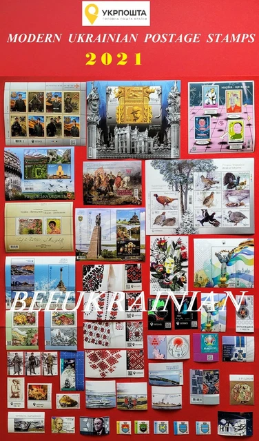 New Ukraine 2021 year, COMPLETE Full Set of Ukrainian stamps blocks sheets MNH**