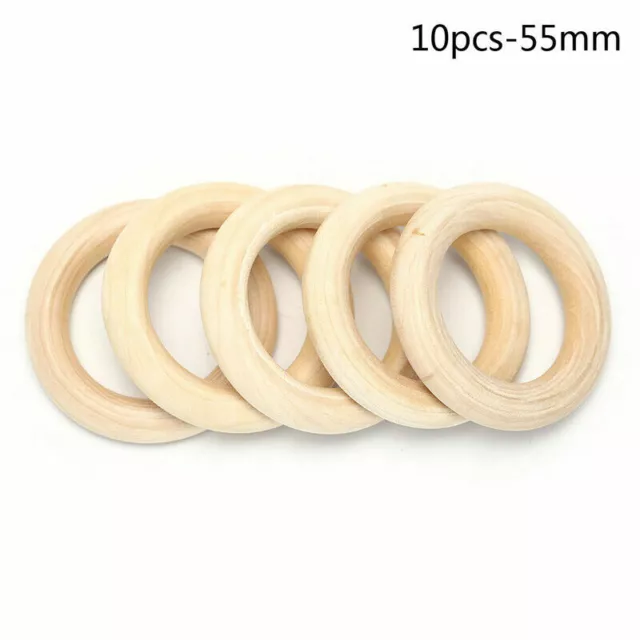 1 bolsa círculos de madera natural cuentas anillo de madera hágalo usted mismo joyería artesanía GwS.di