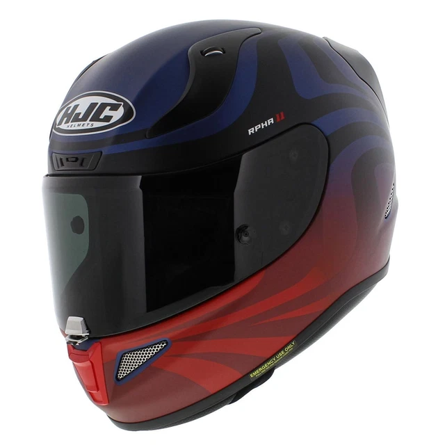 Casco moto HJC RPHA 11 - Eldon MC21 - Blu opaco Rosso