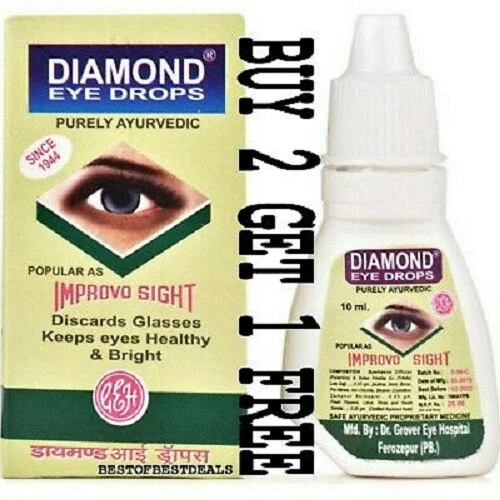 DIAMOND EYE DROPS Ayurvedic For Healthy Eyes & Clear Vision BUY 2 GET 1