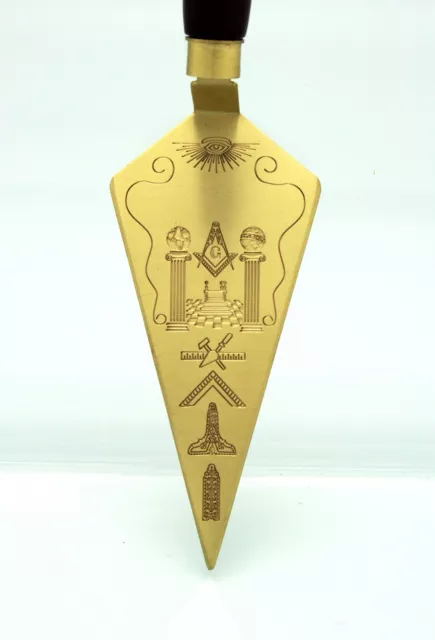 Blue Lodge Master Mason Freemason Masonic GOLD Trowel