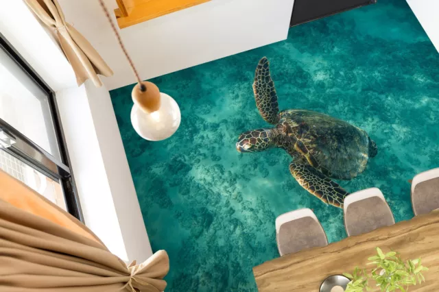 Calcomanía 3D Sea Turtle SKE3148 con impresión de piso tapiz piso epoxi decoración Kay 2