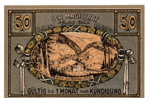 1921 Germany Bad Reinerz Notgeld 50 Pfennig Note (J363)