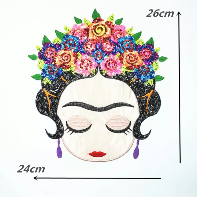 Sew on Clothing Patches Embroidery Sequins Face Cloth Badges Paste Patches DIY