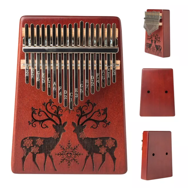 17 Key Kalimba Thumb Piano Finger Mbira Mahogany Wood Keyboard Music Instrument