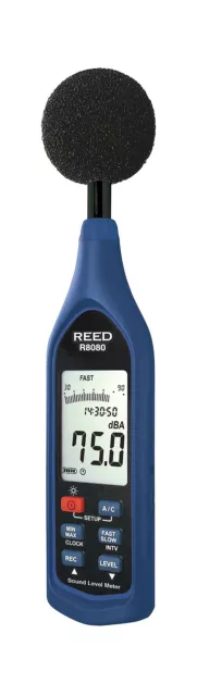 REED Instruments R8080 Data Logging Sound Level Meter with Bargraph Standard