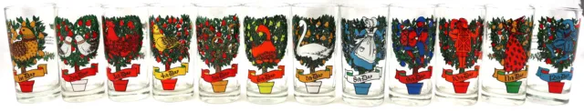 12 Days of Christmas Collection Beverage Glasses by Brockway CompleteSet