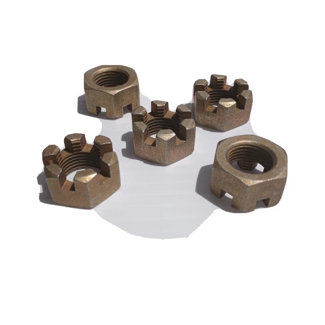 5/8-18 Fine Castle Nuts (Slotted Nuts) Chromate 5310-00-842-7783 Qty 5
