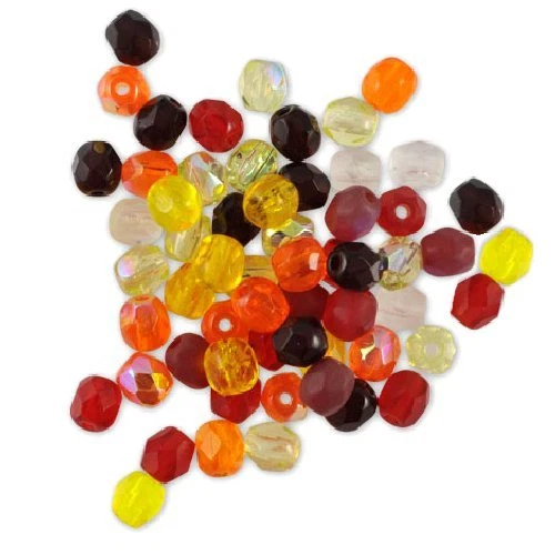 Lot de perles à Facettes 4mm en cristal de bohême - choix plusieurs coloris