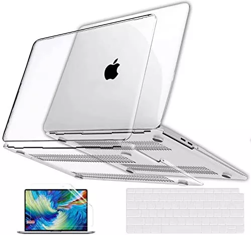 ZYB Coque pour MacBook Air 13 Pouces M1 2021 2020 2019 2018, MacBook Air M1  Coque Case A2337 A2179 A1932, Housse Étui de Protection en Plastique Mince  pour Mac Booking Air 13, Transparente : : High-Tech