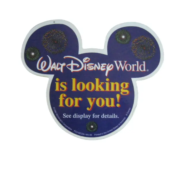 McDonalds Pin Walt Disney World is Looking for You! 1996 Mickey Ears
