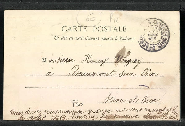 CPA Ressons-sur-le-Matz, Rue du Bail, vue de la rue avec Kirchblick 2
