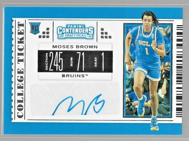 Moses Brown 2019-20 Contenders Draft Picks Ticket 113 Auto AUTOGRAPH ROOKIE RC